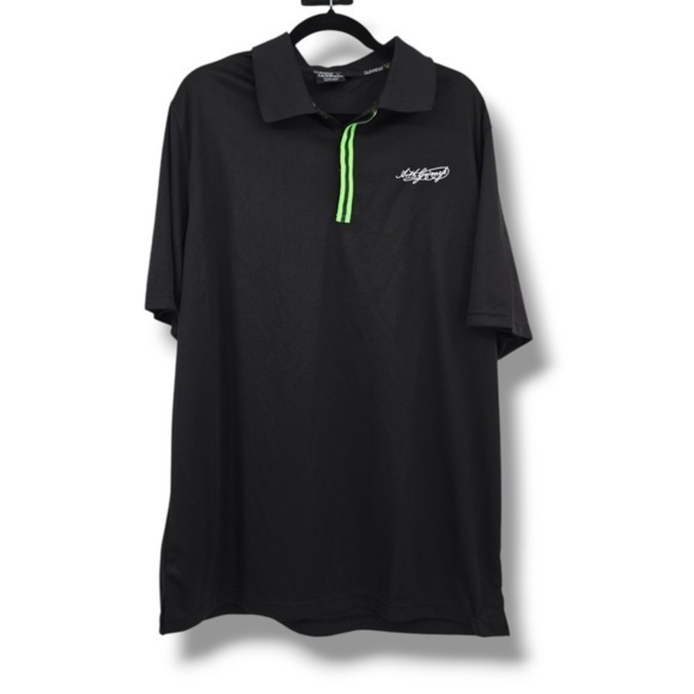 Guinness Men's Short Sleeve Polo Shirt‎ Arthur Guinness Black Golf Athleisure XL